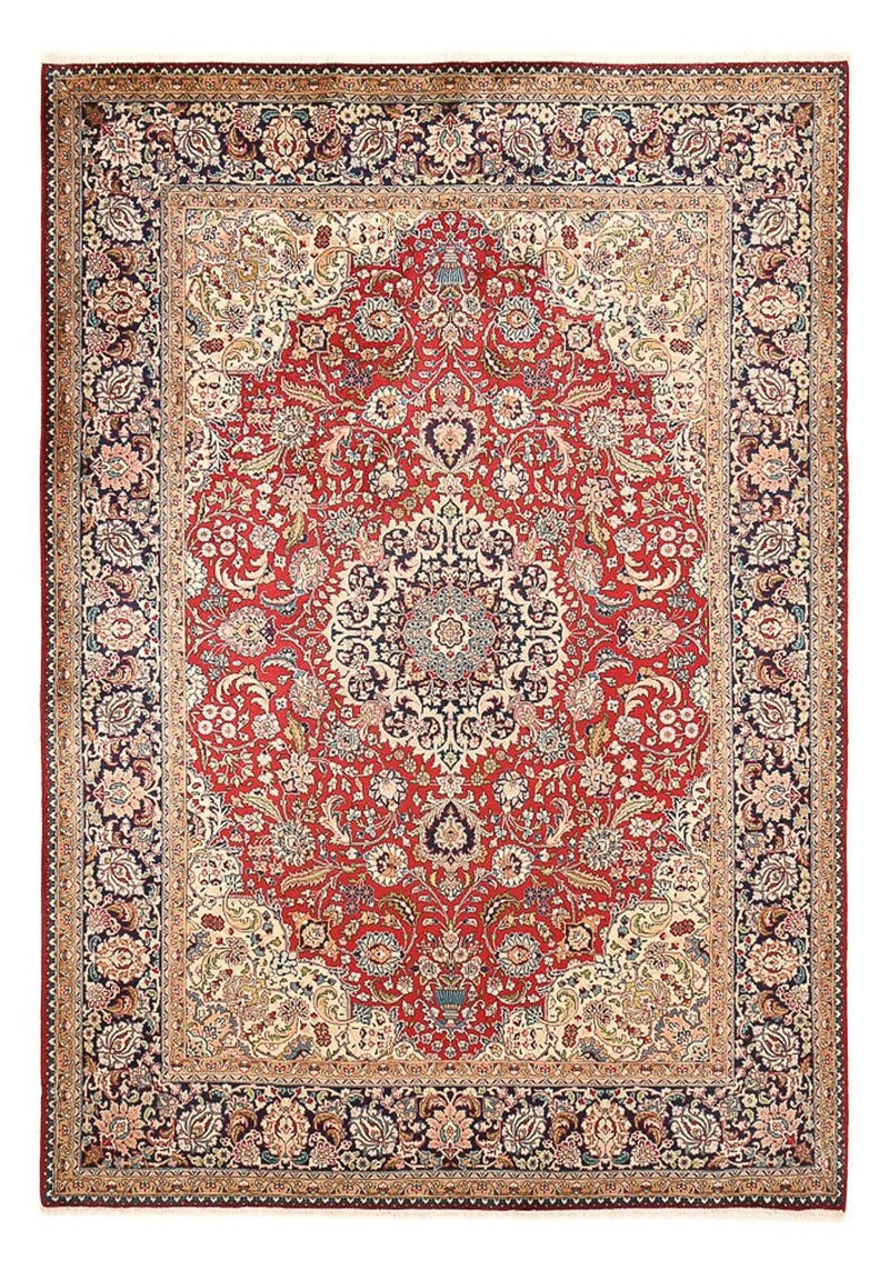 Täbriz - 40 Raj Teppich 249x349cm - Perserteppich - rot