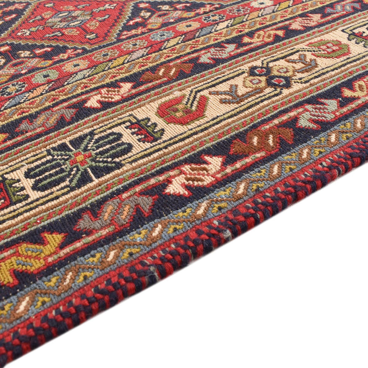 Kelim Fars Teppich 193x289cm - hellrot