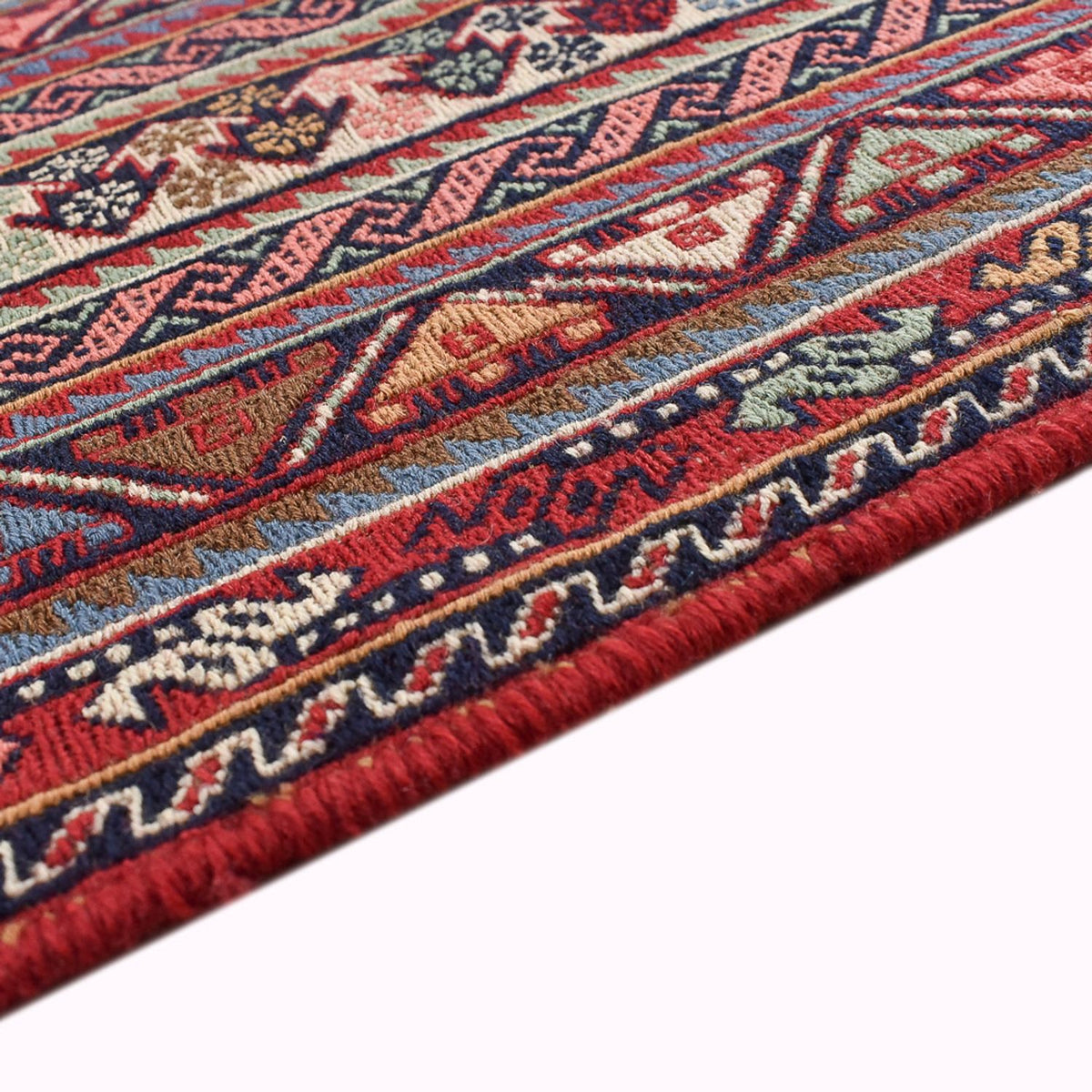 Kelim Fars Teppich 200x289cm - mehrfarbig