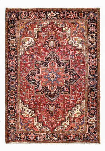 Heriz Teppich 253x347cm - Perserteppich - rot