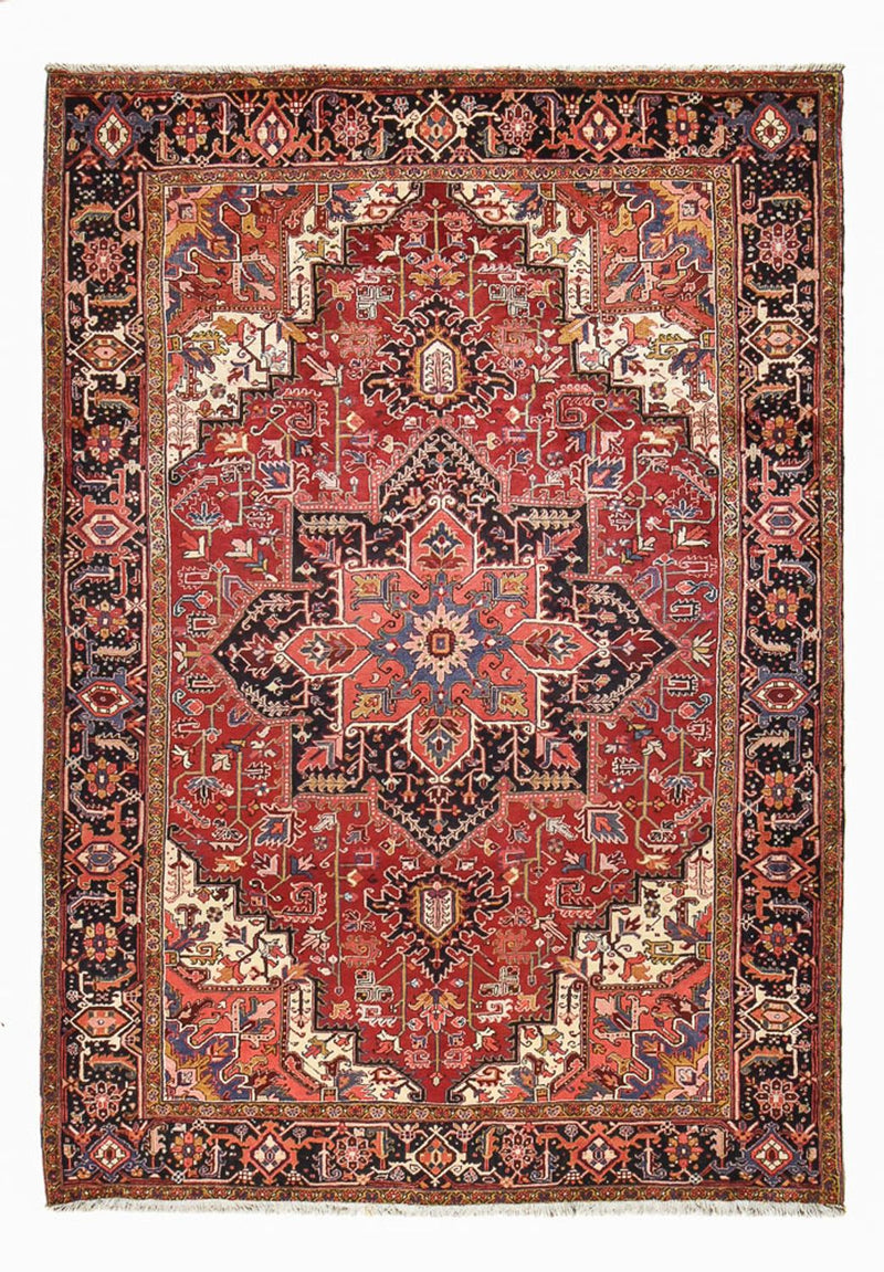 Heriz Teppich 253x347cm - Perserteppich - rot