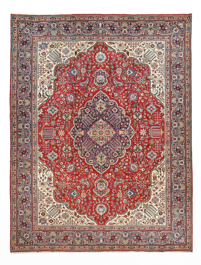 Täbriz - 40 Raj Teppich 298x396cm - Perserteppich - rot