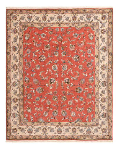 Täbriz - 50 Raj Teppich 242x309cm - Perserteppich - rot