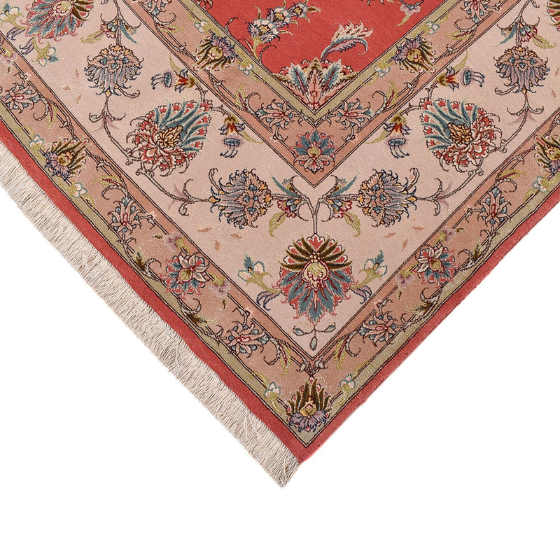 Täbriz - 50 Raj Teppich 242x309cm - Perserteppich - rot