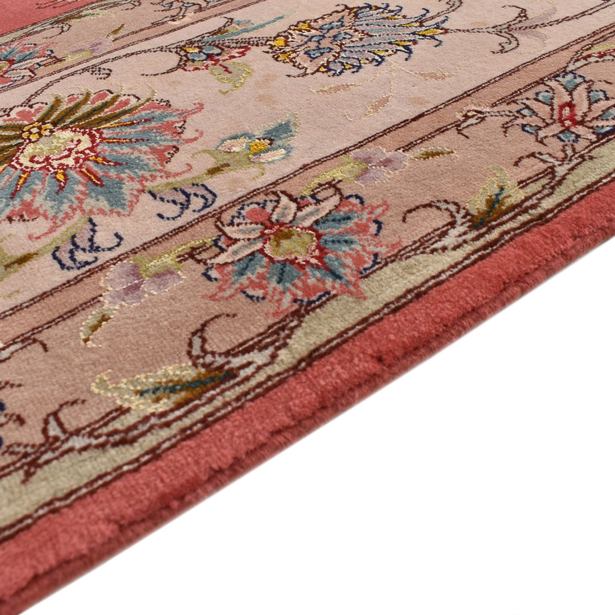 Täbriz - 50 Raj Teppich 242x309cm - Perserteppich - rot