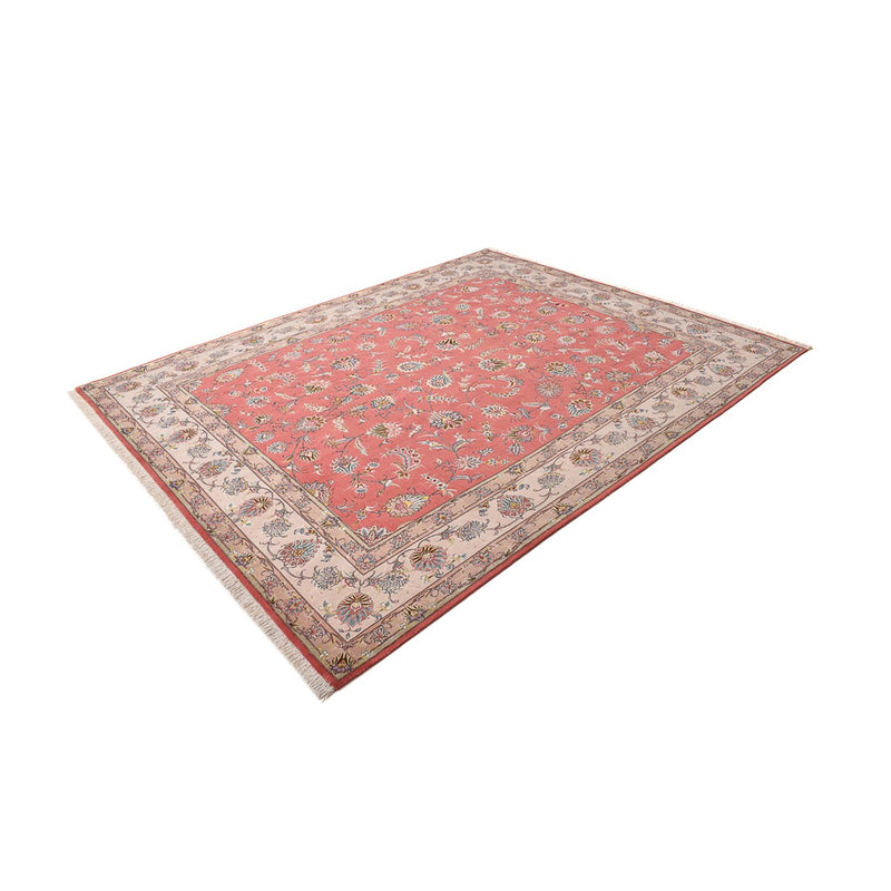 Täbriz - 50 Raj Teppich 242x309cm - Perserteppich - rot