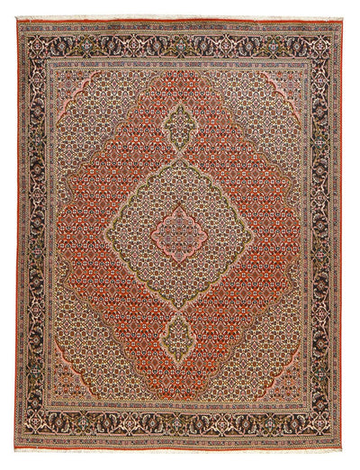 Täbriz - 40 Raj Teppich 152x200cm - Perserteppich - rot