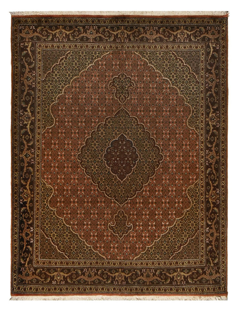 Täbriz - 40 Raj Teppich 152x198cm - Perserteppich - hellrot