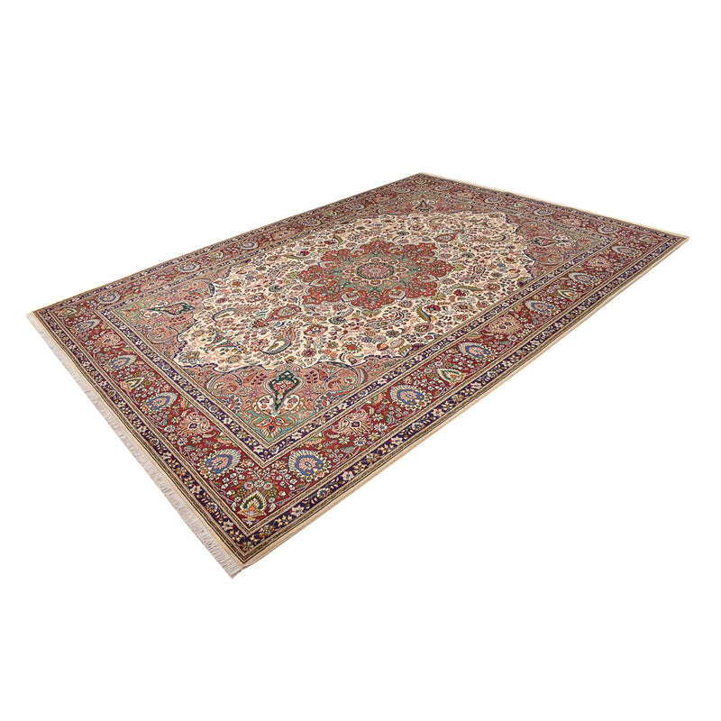 Täbriz - 40 Raj Teppich 252x367cm - Perserteppich - beige
