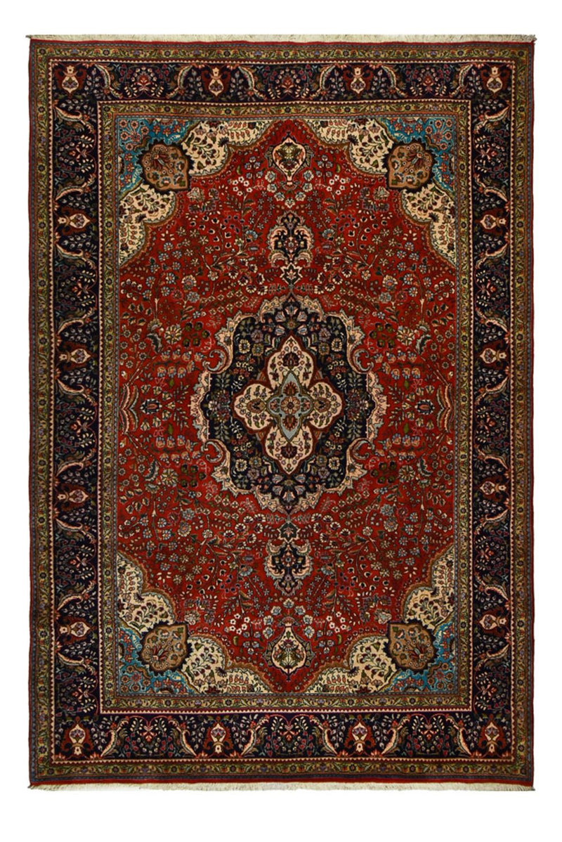 Täbriz - 40 Raj Teppich 205x302cm - Perserteppich - rot