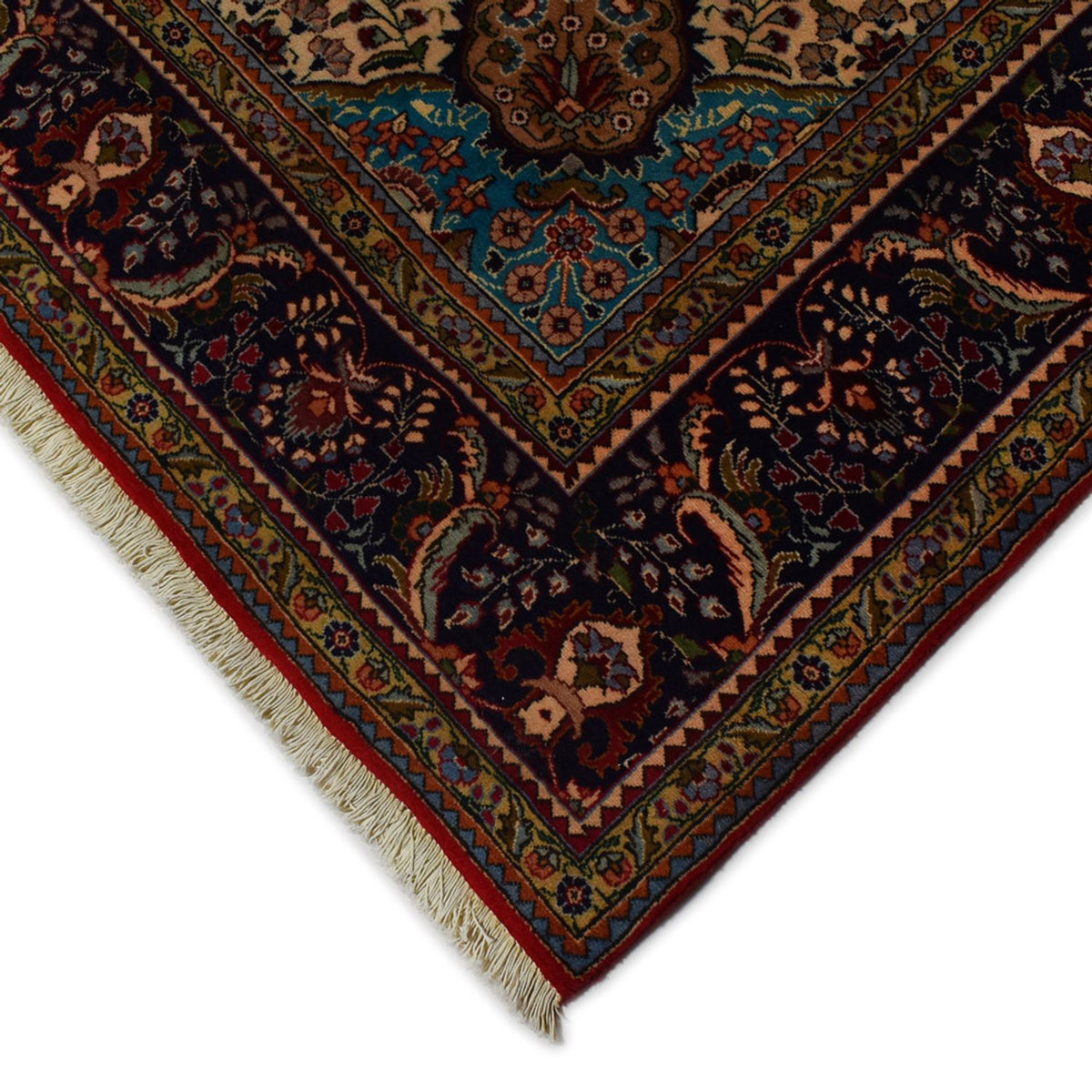 Täbriz - 40 Raj Teppich 205x302cm - Perserteppich - rot