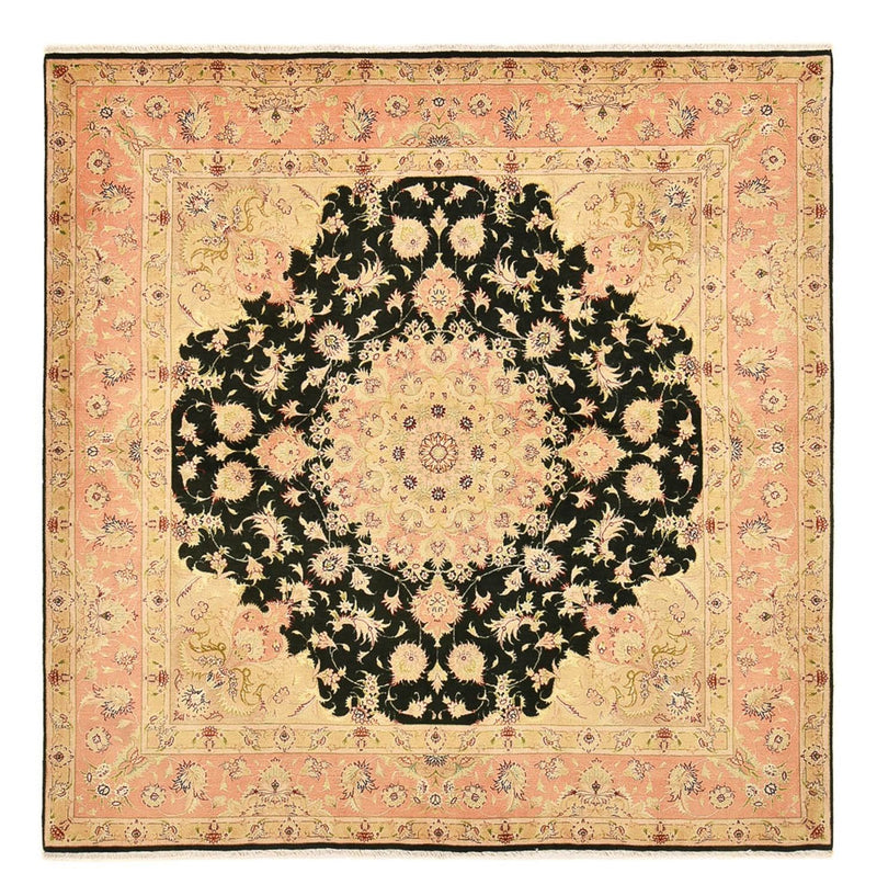 Täbriz - 50 Raj Teppich 196x202cm - Perserteppich - dunkelblau