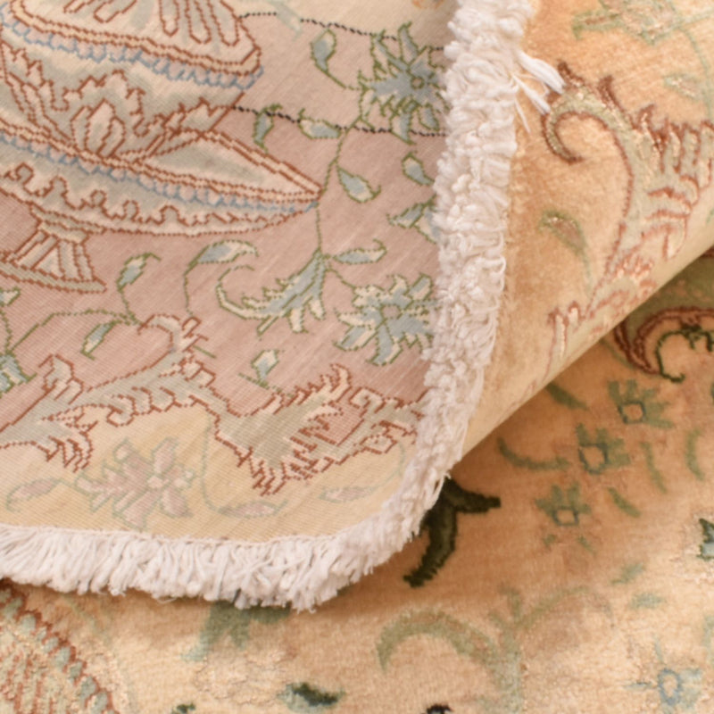 Täbriz - 50 Raj Teppich 200x200cm - Perserteppich - beige