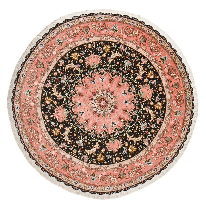 Täbriz - 60 Raj Teppich 250x250cm - Perserteppich - dunkelblau