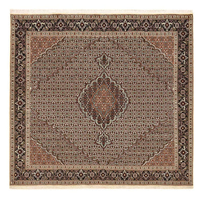 Täbriz - 40 Raj Teppich 200x202cm - Perserteppich - braun