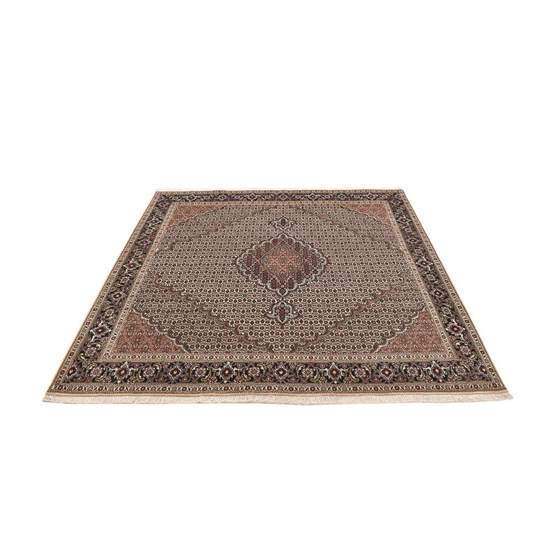 Täbriz - 40 Raj Teppich 200x202cm - Perserteppich - braun