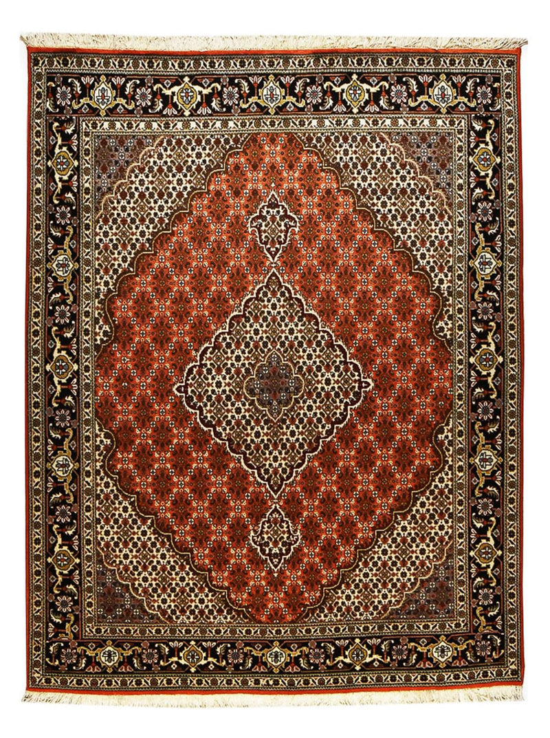 Täbriz - 40 Raj Teppich 153x194cm - Perserteppich - rot