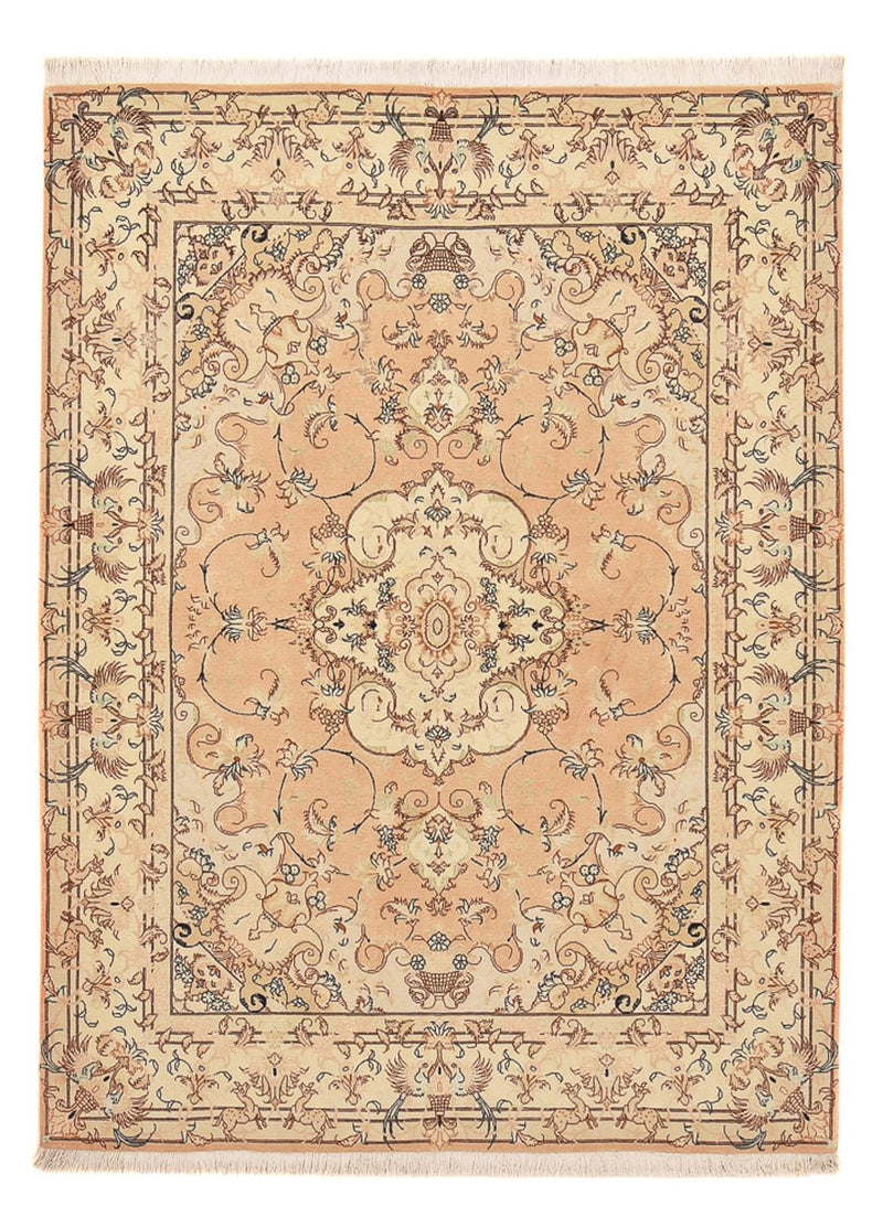 Täbriz - 50 Raj Teppich 153x203cm - Perserteppich - caramel