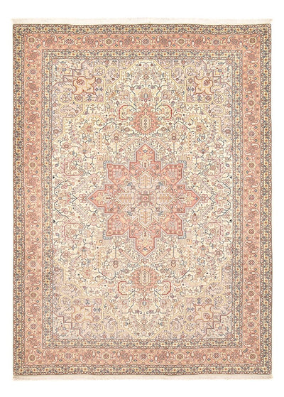Täbriz - 50 Raj Teppich 205x292cm - Perserteppich - hellrot