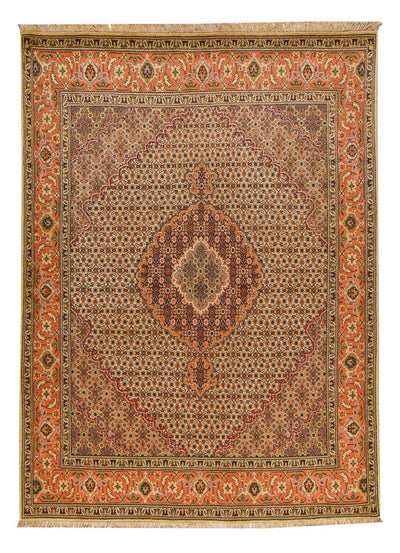 Täbriz - 40 Raj Teppich 150x205cm - Perserteppich - sand