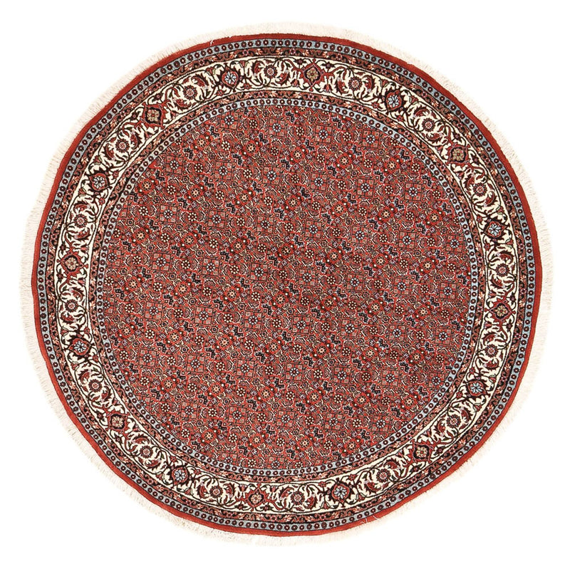 Bidjar - Zanjan Teppich 155x155cm - Perserteppich - hellrot