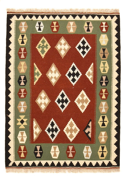 Kelim Fars Teppich 110x146cm - mehrfarbig