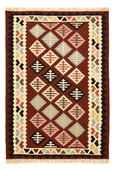 Kelim Fars Teppich 103x147cm - mehrfarbig