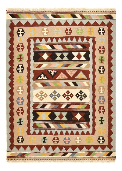 Kelim Fars Teppich 105x147cm - mehrfarbig