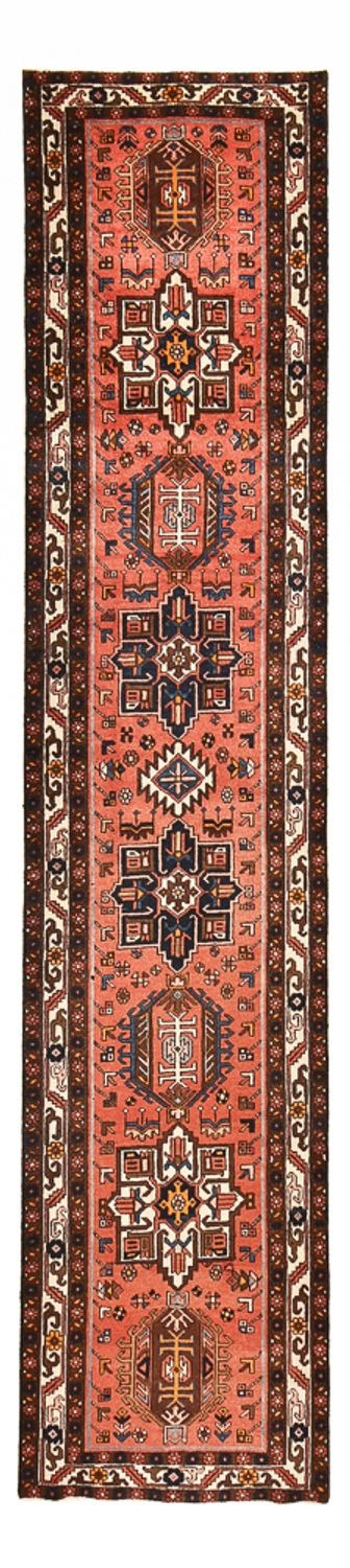 Hamadan Teppich 98x452cm - Perserteppich - hellrot