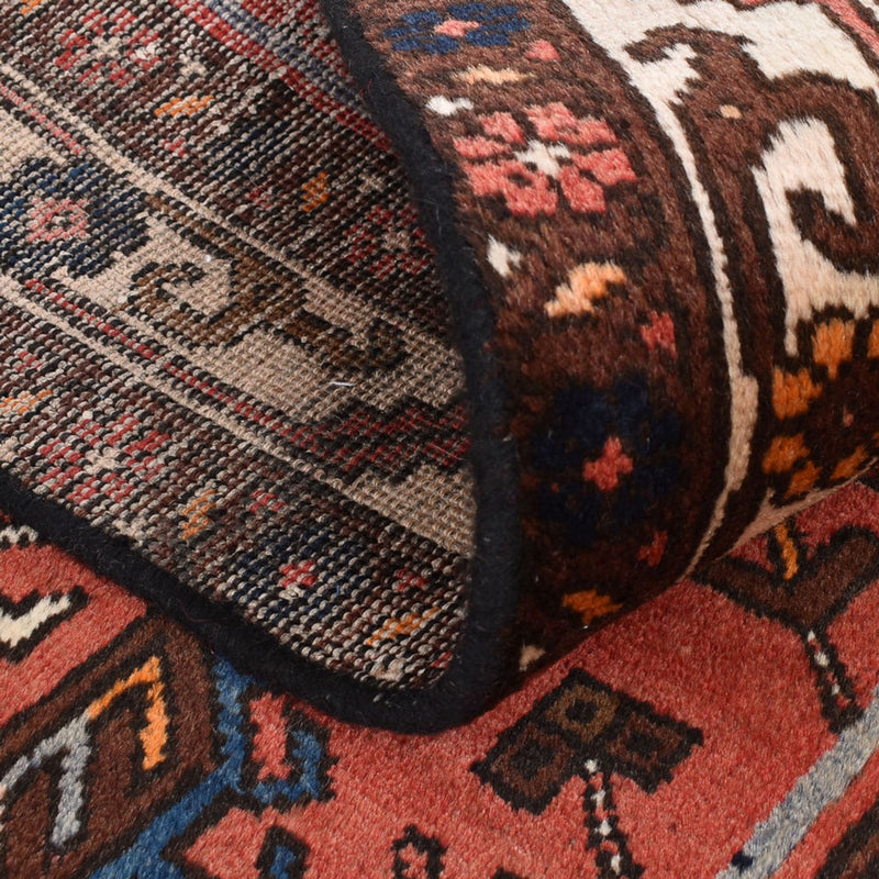Hamadan Teppich 98x452cm - Perserteppich - hellrot