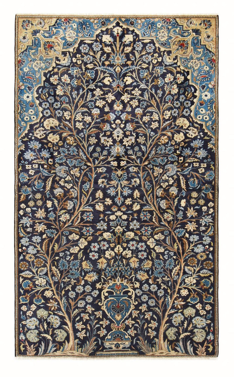Najafabad Teppich 139x240cm - Perserteppich - dunkelblau