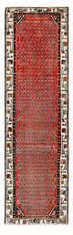 Hamadan Teppich 70x260cm - Perserteppich - rot