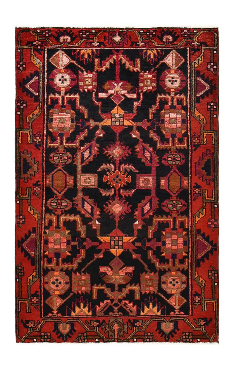 Hamadan Teppich 114x178cm - Perserteppich - dunkelblau