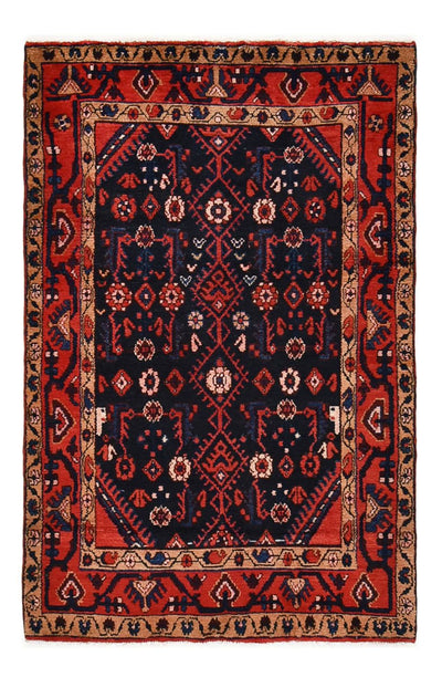 Hamadan Teppich 111x173cm - Perserteppich - dunkelblau