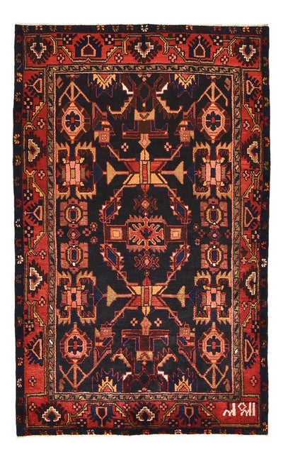 Hamadan Teppich 130x207cm - Perserteppich - dunkelblau