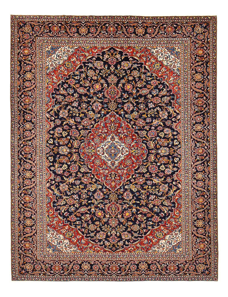 Keshan Teppich 292x381cm - Perserteppich - dunkelblau
