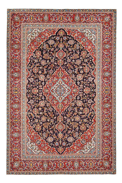 Keshan Teppich 232x345cm - Perserteppich - dunkelrot