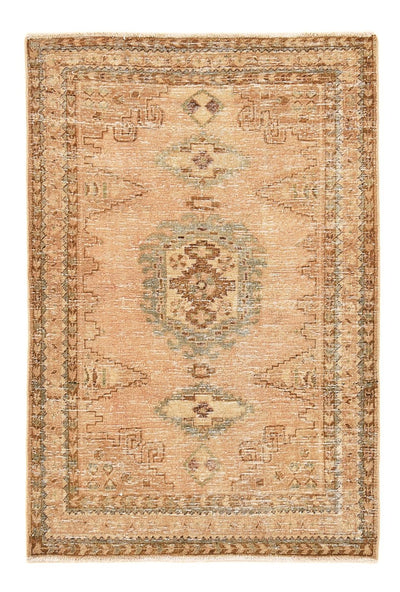Vintage Teppich 107x158cm - dunkelbeige