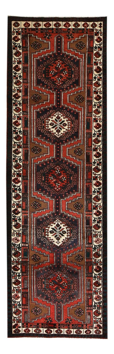 Ardebil Teppich 100x318cm - Perserteppich - dunkelrot