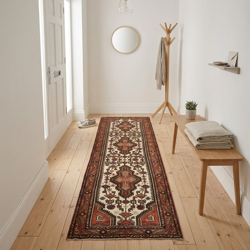 Ardebil Teppich 80x300cm - Perserteppich - beige