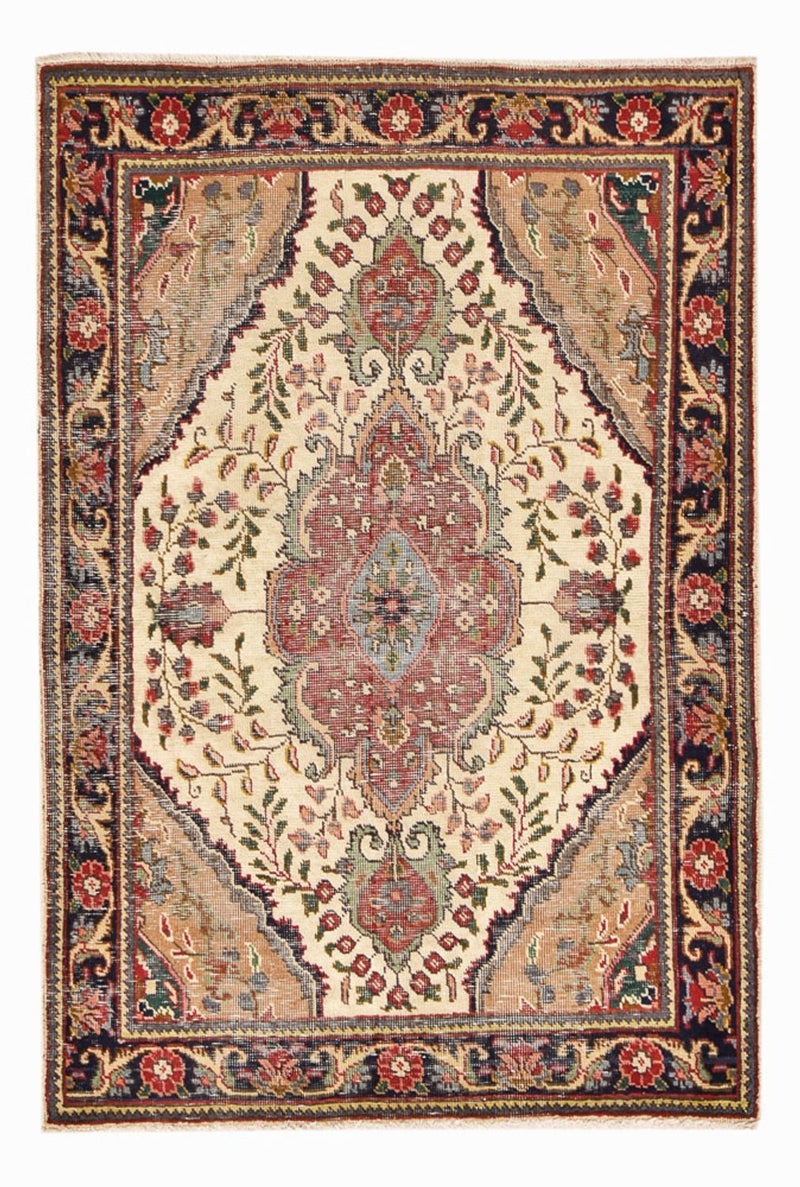 Täbriz Teppich 98x146cm - Perserteppich - mehrfarbig