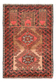 Hamadan Teppich 52x74cm - Perserteppich - rot