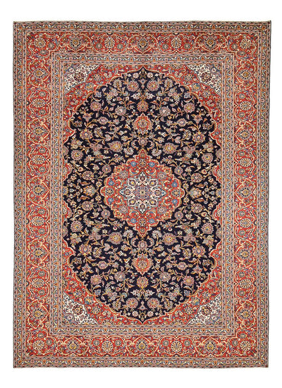 Keshan Teppich 295x398cm - Perserteppich - dunkelblau