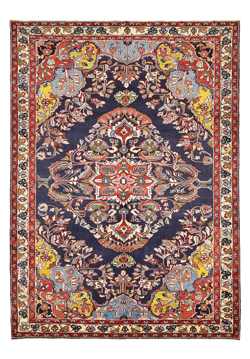 Sarough Teppich 215x311cm - Perserteppich - dunkelblau