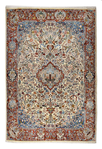 Keshan Teppich 259x373cm - Perserteppich - sand