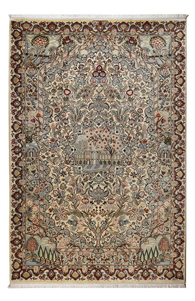 Keshan Teppich 201x301cm - Perserteppich - sand