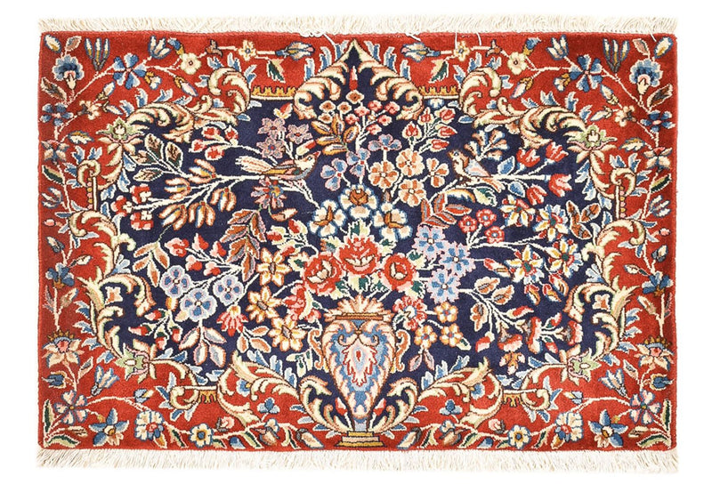 Rafsanjan Teppich 60x90cm - Perserteppich - mehrfarbig