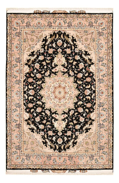 Täbriz - 50 Raj Teppich 158x255cm - Perserteppich - dunkelblau