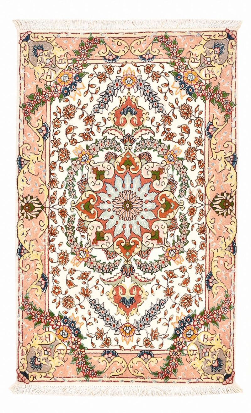 Täbriz - 50 Raj Teppich 60x90cm - Perserteppich - mehrfarbig