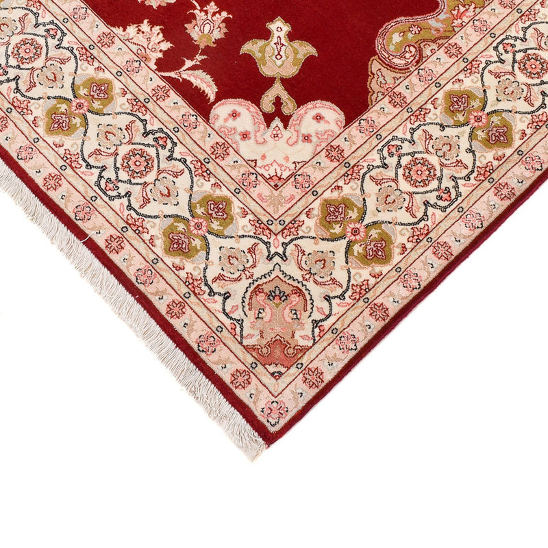 Täbriz - 50 Raj Teppich 152x203cm - Perserteppich - rot